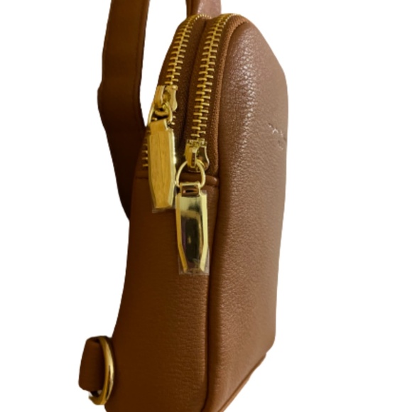 Fanny Packs Purse Vegan Leather Small Sling/Crossbody Bag w/ Adjustable Strap - Picture 3 of 10